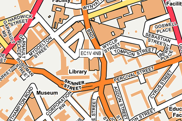 EC1V 4NB map - OS OpenMap – Local (Ordnance Survey)