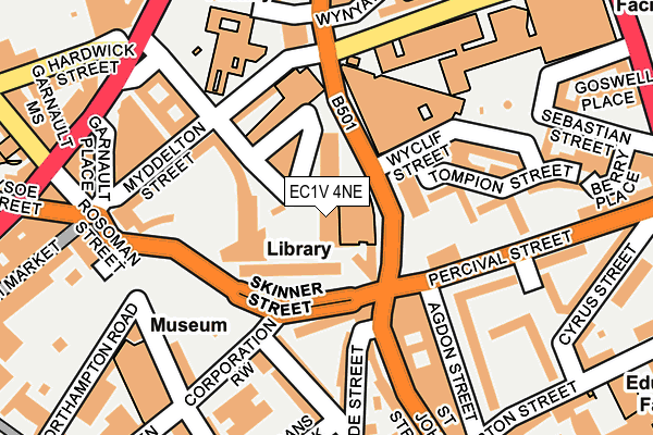 EC1V 4NE map - OS OpenMap – Local (Ordnance Survey)