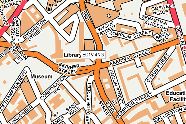 EC1V 4NG map - OS OpenMap – Local (Ordnance Survey)