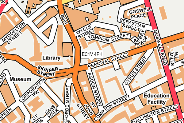 EC1V 4PH map - OS OpenMap – Local (Ordnance Survey)