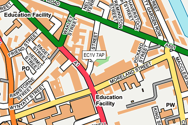 EC1V 7AP map - OS OpenMap – Local (Ordnance Survey)
