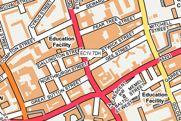 EC1V 7DH map - OS OpenMap – Local (Ordnance Survey)