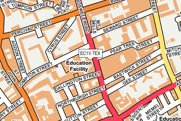 EC1V 7EX map - OS OpenMap – Local (Ordnance Survey)