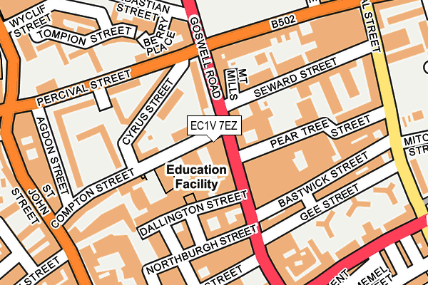EC1V 7EZ map - OS OpenMap – Local (Ordnance Survey)
