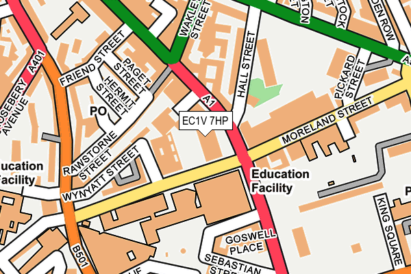 EC1V 7HP map - OS OpenMap – Local (Ordnance Survey)