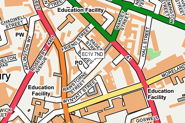EC1V 7ND map - OS OpenMap – Local (Ordnance Survey)