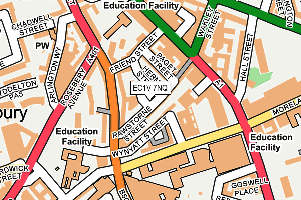 EC1V 7NQ map - OS OpenMap – Local (Ordnance Survey)