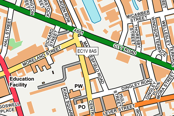 EC1V 8AS map - OS OpenMap – Local (Ordnance Survey)