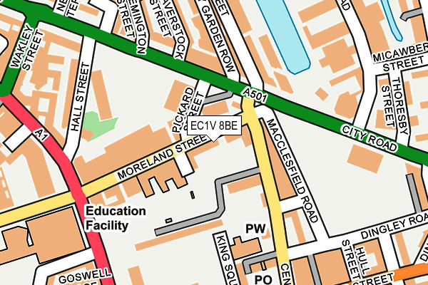 EC1V 8BE map - OS OpenMap – Local (Ordnance Survey)