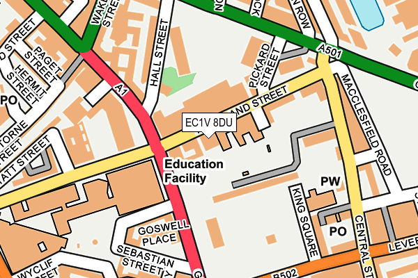 EC1V 8DU map - OS OpenMap – Local (Ordnance Survey)