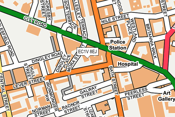EC1V 8EJ map - OS OpenMap – Local (Ordnance Survey)