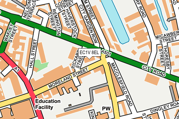 EC1V 8EL map - OS OpenMap – Local (Ordnance Survey)