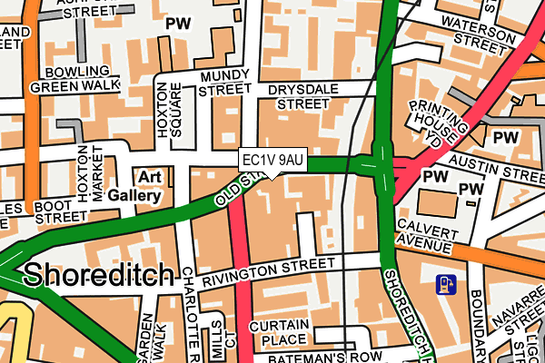 EC1V 9AU map - OS OpenMap – Local (Ordnance Survey)