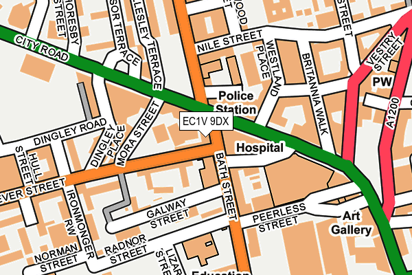 Map of FOUR BATH STREET MANAGEMENT LIMITED at local scale