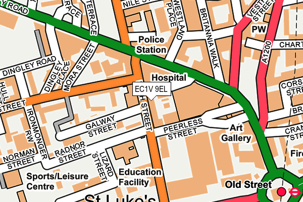 EC1V 9EL map - OS OpenMap – Local (Ordnance Survey)