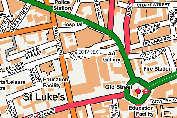 EC1V 9EX map - OS OpenMap – Local (Ordnance Survey)