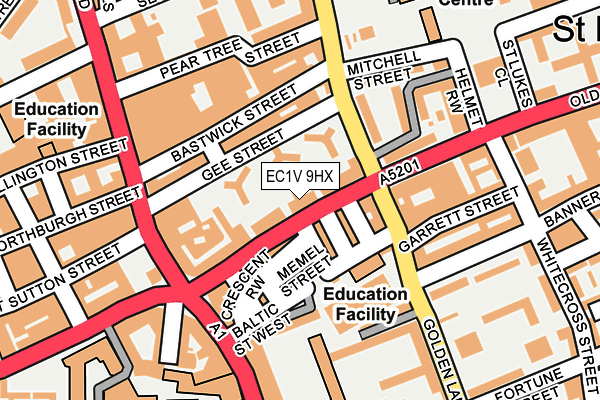EC1V 9HX map - OS OpenMap – Local (Ordnance Survey)