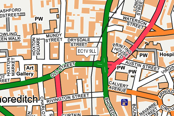 EC1V 9LL map - OS OpenMap – Local (Ordnance Survey)