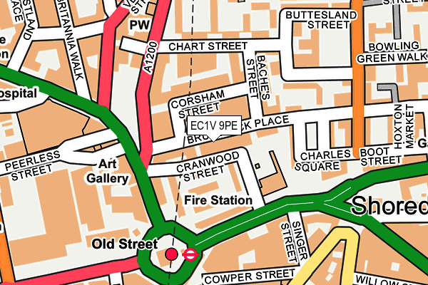 EC1V 9PE map - OS OpenMap – Local (Ordnance Survey)