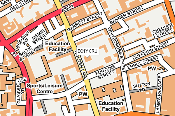 EC1Y 0RU map - OS OpenMap – Local (Ordnance Survey)