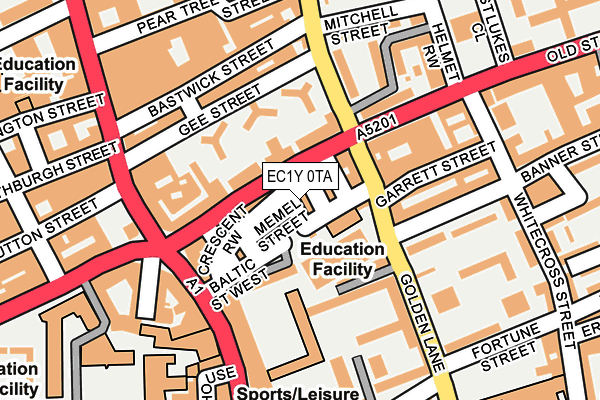EC1Y 0TA map - OS OpenMap – Local (Ordnance Survey)