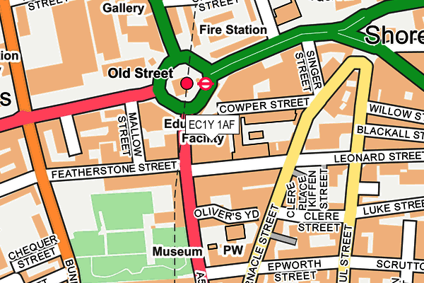 EC1Y 1AF map - OS OpenMap – Local (Ordnance Survey)