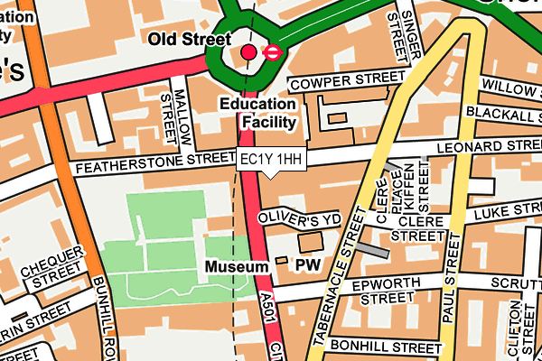 EC1Y 1HH map - OS OpenMap – Local (Ordnance Survey)