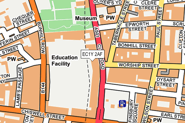 EC1Y 2AF map - OS OpenMap – Local (Ordnance Survey)