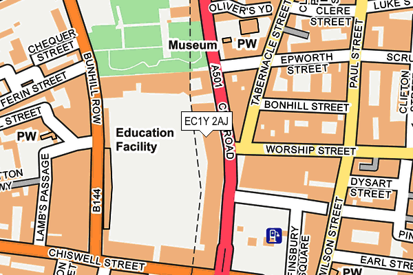 EC1Y 2AJ map - OS OpenMap – Local (Ordnance Survey)