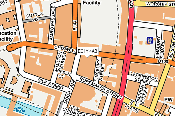 EC1Y 4AB map - OS OpenMap – Local (Ordnance Survey)