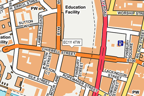 EC1Y 4TW map - OS OpenMap – Local (Ordnance Survey)