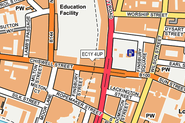 EC1Y 4UP map - OS OpenMap – Local (Ordnance Survey)