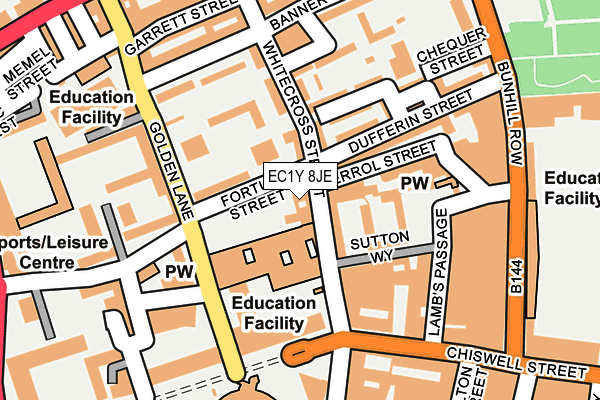 EC1Y 8JE map - OS OpenMap – Local (Ordnance Survey)