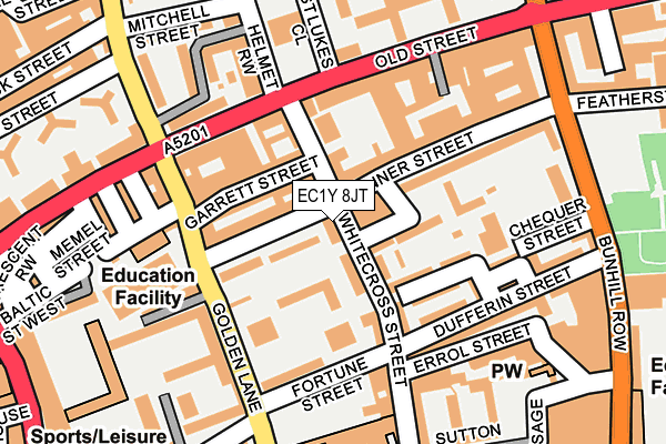 EC1Y 8JT map - OS OpenMap – Local (Ordnance Survey)