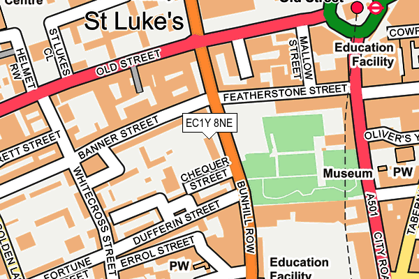 EC1Y 8NE map - OS OpenMap – Local (Ordnance Survey)