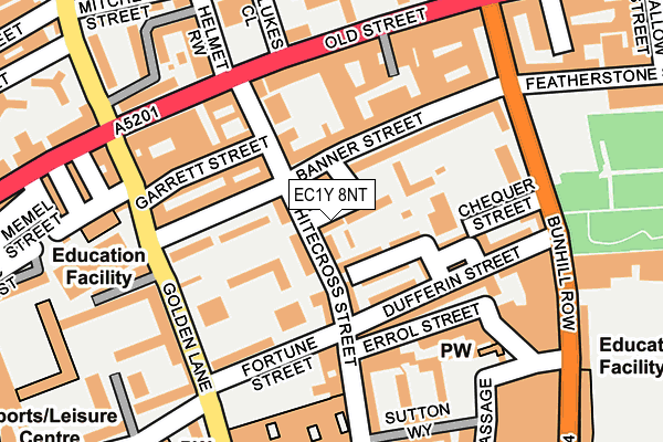 EC1Y 8NT map - OS OpenMap – Local (Ordnance Survey)