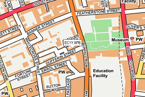 EC1Y 8PB map - OS OpenMap – Local (Ordnance Survey)