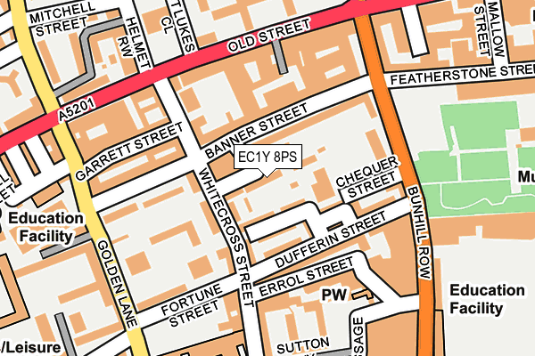 EC1Y 8PS map - OS OpenMap – Local (Ordnance Survey)