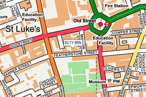 EC1Y 8RN map - OS OpenMap – Local (Ordnance Survey)