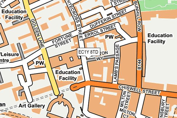 EC1Y 8TD map - OS OpenMap – Local (Ordnance Survey)