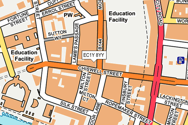 EC1Y 8YY map - OS OpenMap – Local (Ordnance Survey)