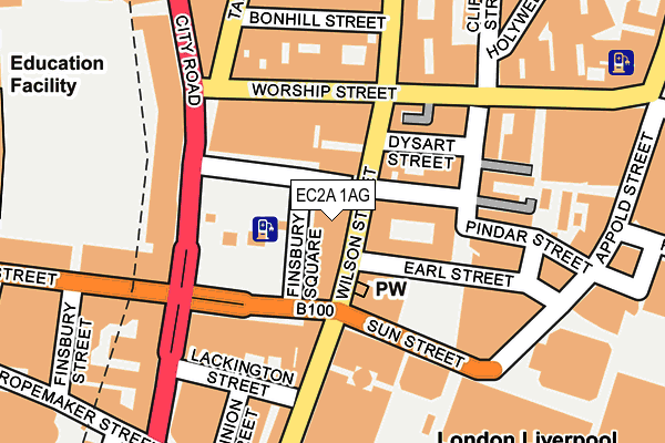 EC2A 1AG map - OS OpenMap – Local (Ordnance Survey)