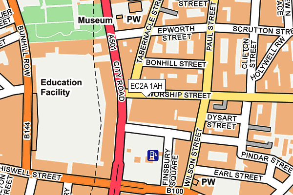 EC2A 1AH map - OS OpenMap – Local (Ordnance Survey)