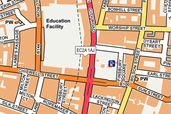 EC2A 1AJ map - OS OpenMap – Local (Ordnance Survey)