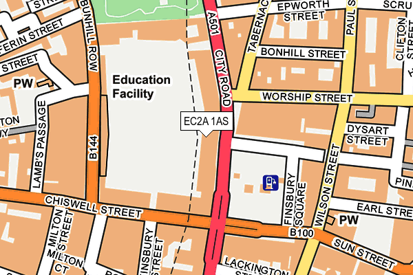 EC2A 1AS map - OS OpenMap – Local (Ordnance Survey)