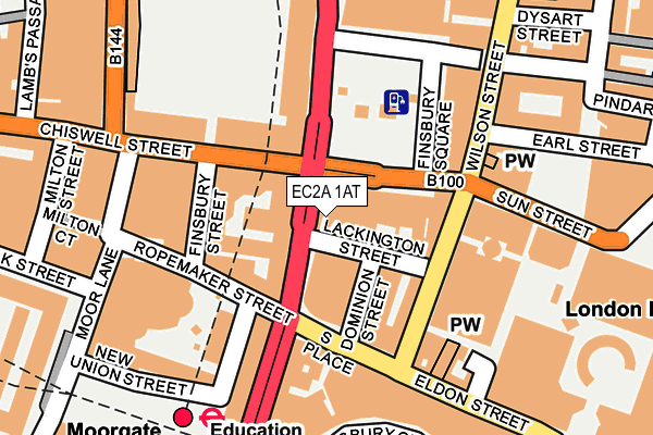 EC2A 1AT map - OS OpenMap – Local (Ordnance Survey)