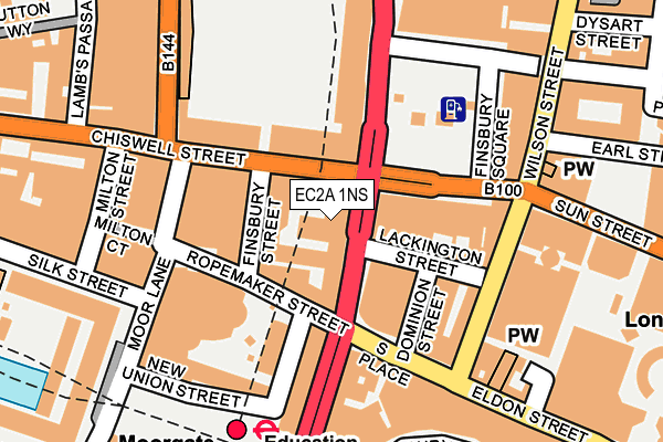 EC2A 1NS map - OS OpenMap – Local (Ordnance Survey)