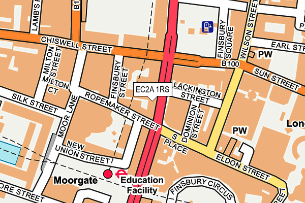 EC2A 1RS map - OS OpenMap – Local (Ordnance Survey)