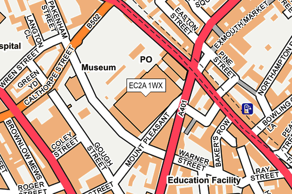 EC2A 1WX map - OS OpenMap – Local (Ordnance Survey)