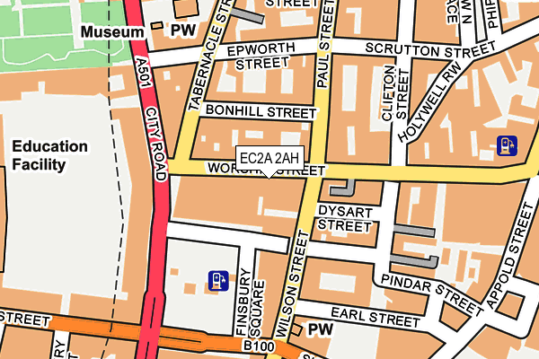 EC2A 2AH map - OS OpenMap – Local (Ordnance Survey)